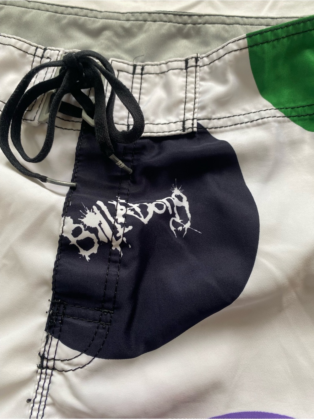 Vintage Billabong Boardshorts Y2K Multicolor Paint Splatter Surf Shorts 34 - Picture 7 of 16